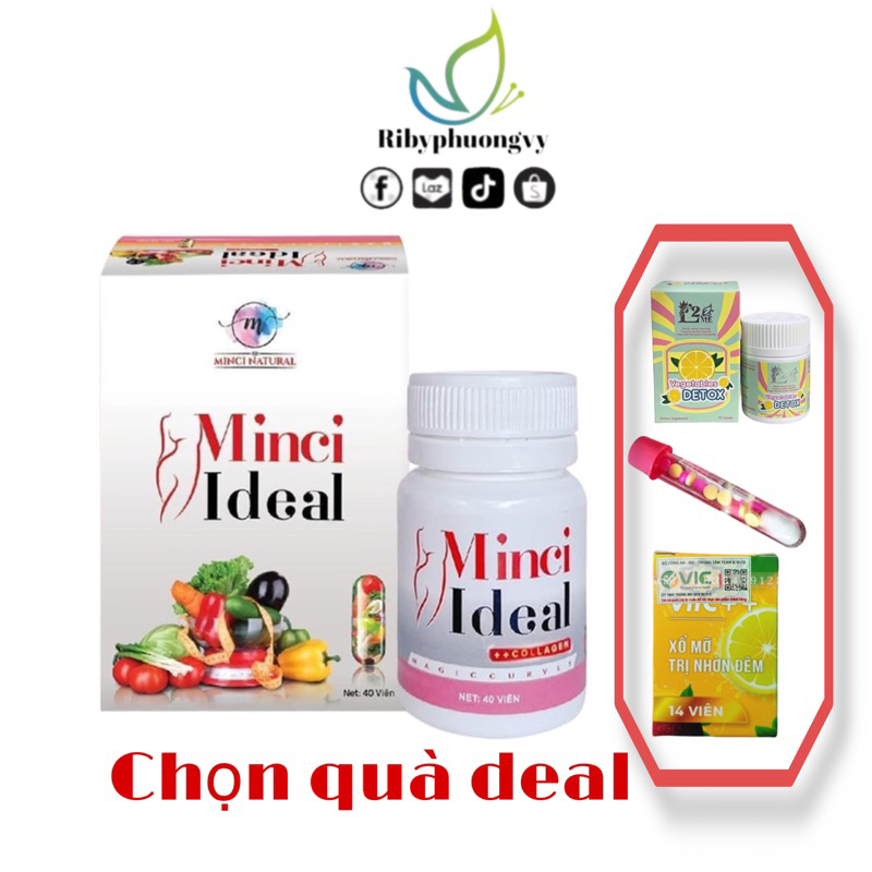 Viên Uống Hỗ Trợ Giảm Cân Minci Ideal Magiccurves Lọ 40 Viên