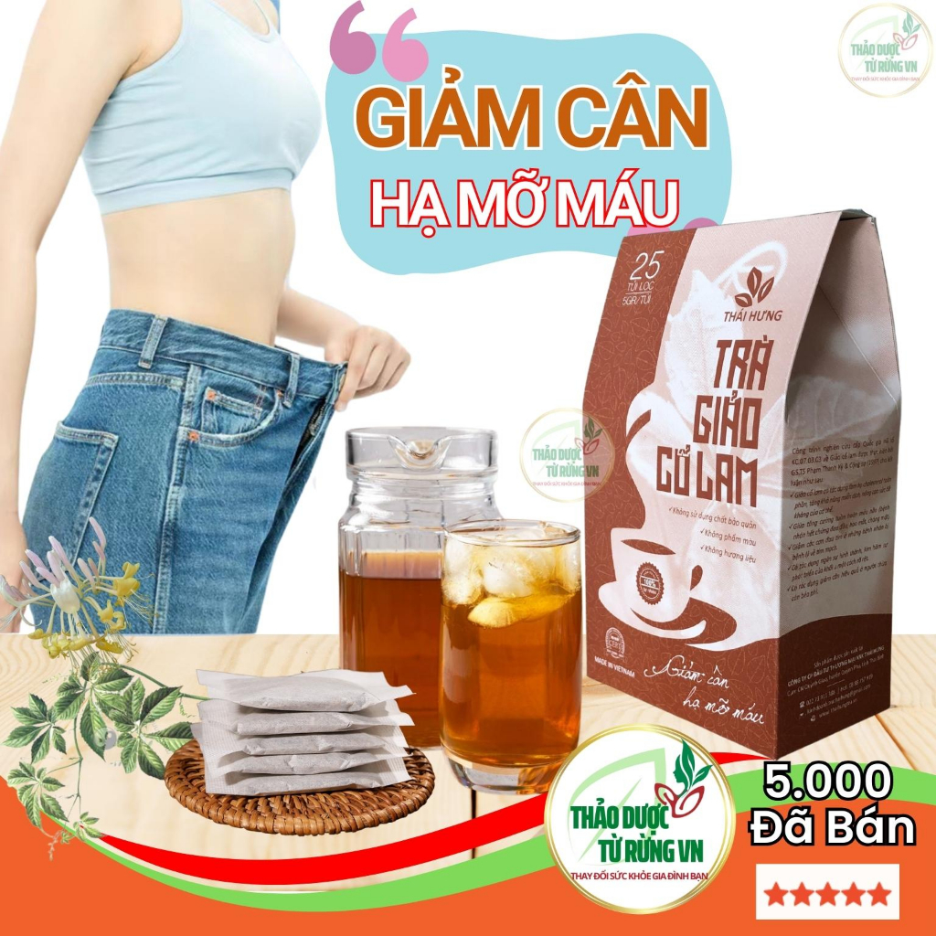 Trà Giảm Cân Giảm Mỡ Máu Trà Giảo Cổ Lam 125g 25...