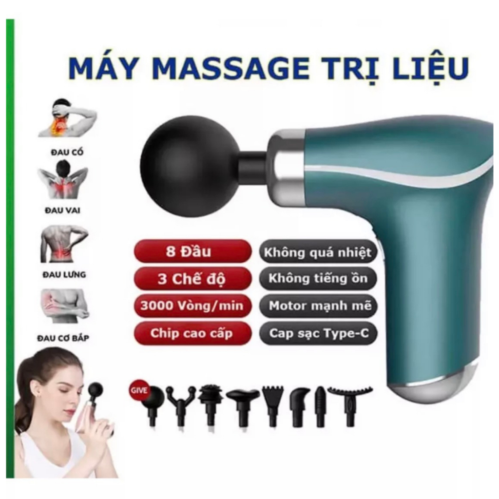 Máy massage cầm tay 6 chế độ -máy massage mini trị nhức mỏi vai gáy, đau giãn cơ thế hệ mới