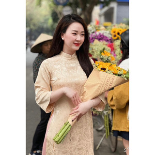 ÁO DAI HUYENTHAI LỤA TÂY THI GIEO DUYÊN