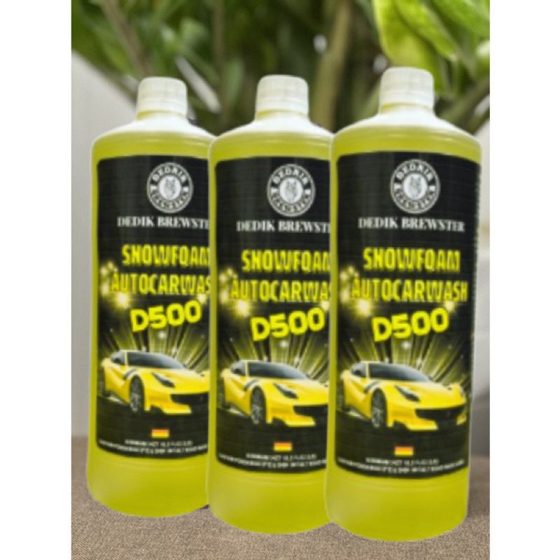 Dung Dịch Rửa Xe Không Chạm D500 Nước Tẩy Rửa Xe Bọt Tuyết Car Wash Chăm Sóc Xe Máy Ô Tô Dedrik Brewter - Chai 1 Lít