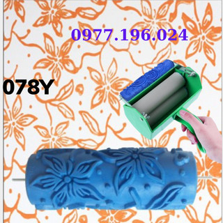 Cọ lăn sơn hoa văn trang trí tường