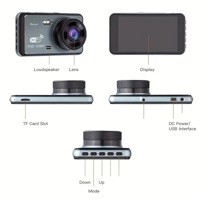 Camera Hành Trình A68 siêu nét 1296P Xem Video Qua Điện Thoại Có Màn Hình Hiển Thị. | BigBuy360 - bigbuy360.vn