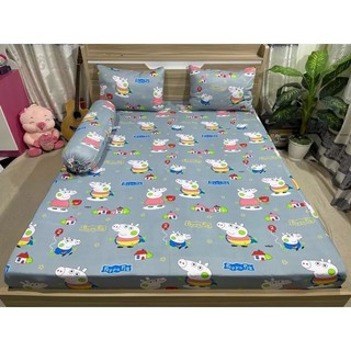 bộ Drap thun Hàn Quốc mẫu heo Peppa