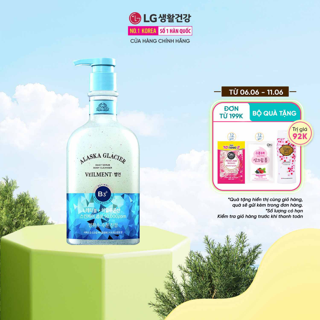 Sữa Tắm Hạt On: The Body Vellment Natural Spa Citrus mint scent 600g