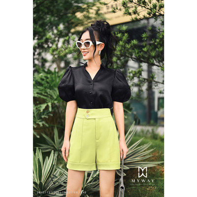 Quần Short Nữ MY WAY Hai Cúc Sang Trọng 1MS01166w