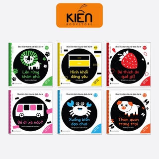 Sách - Bộ 6c Ehon Kích Thích Thị Giác Cho Bé 0-3 Tuổi - Song Ngữ Việt Anh - Chống Nước - Có File Nghe Quét Mã QR