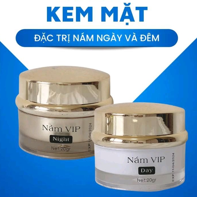 Lẻ 1 Cặp Kem Nám Víp Da Ban Ngày và Ban Đêm, Dưỡng trắng da, Giảm Nám Thâm Sạm