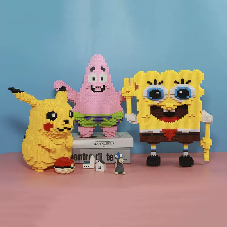 Mô hình lắp ráp, LEGO Pikachu, pikachu cosplay băng giá, pikachu cosplay rồng, đồ chơi thông minh