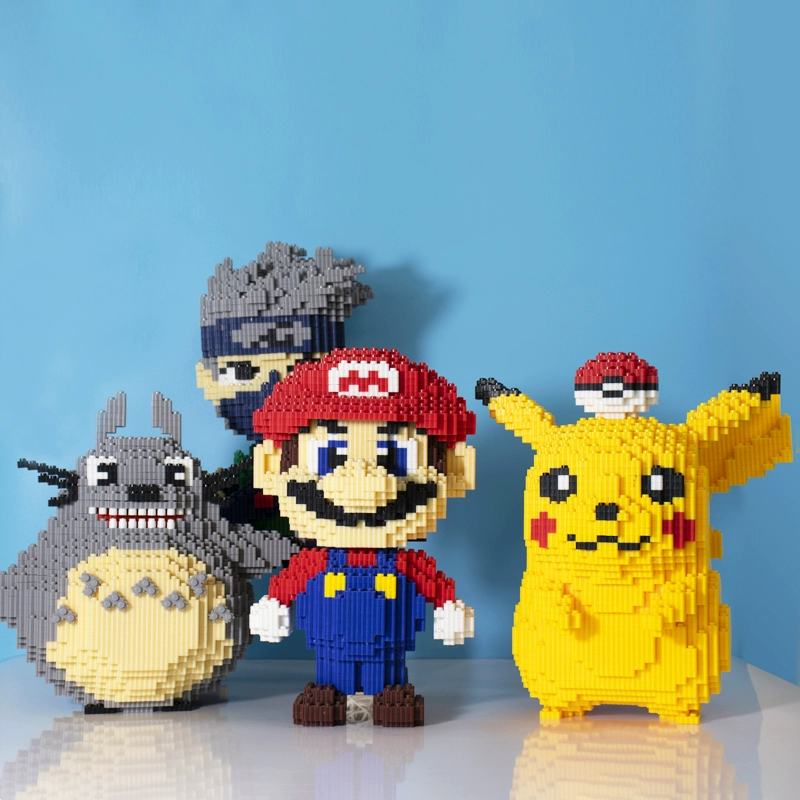Mô hình lắp ráp, LEGO Pikachu, pikachu cosplay băng giá, pikachu cosplay rồng, đồ chơi thông minh