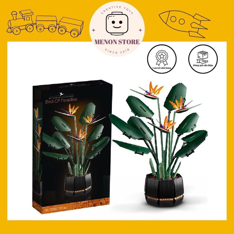 Đồ chơi lắp ráp 10298 10289 mô hình chậu hoa thiên điểu - Xếp hình thông minh