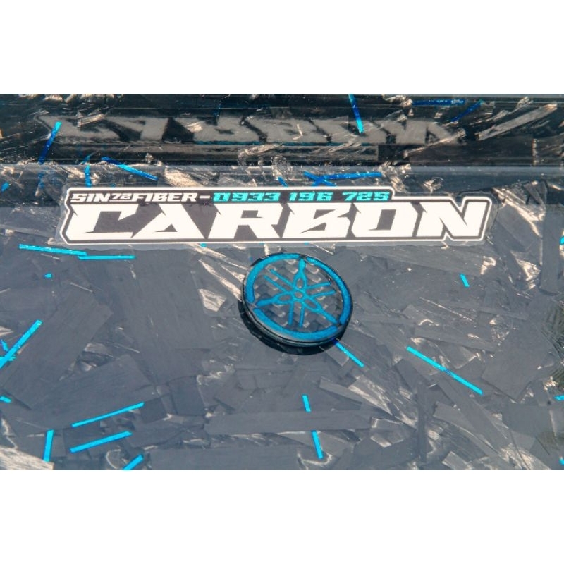 Logo Yamaha Xanh Dương Đúc Sợi CarbonFiber Cao Cấp
