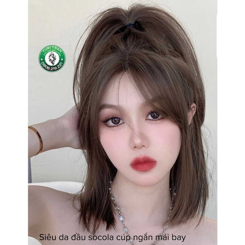 Sẵn ❌ SIÊU DA ĐẦU MÁI BAY XOĂN LƠI TỰ NHIÊN, MÀU ĐEN KHÔNG NHUỘM, TẶNG LƯỚI XỊN