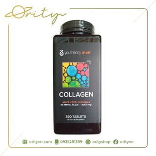 Mẫu mới - Viên uống bổ sung Collagen Youtheory Men Advanced Formula 5,000mg - 390 viên