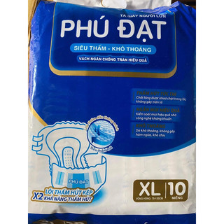 Tã dán ,tã quần phú đạt có vách chống tràn 2 bên size m/l10 miếng/ gói , xl10 miếng/ gói