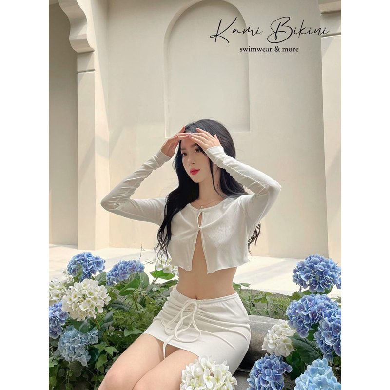 Set Bikini đi biển gồm 3 món