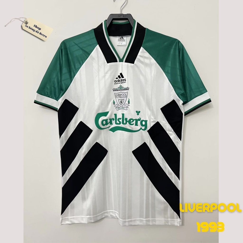 Áo bóng đá retro liverpool 1993 vải Cotton Polyester thời trang blockcore