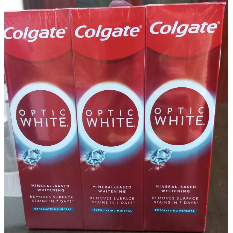 Kem đánh răng làm trắng răng Colgate Optic White từ khoáng núi lửa tinh