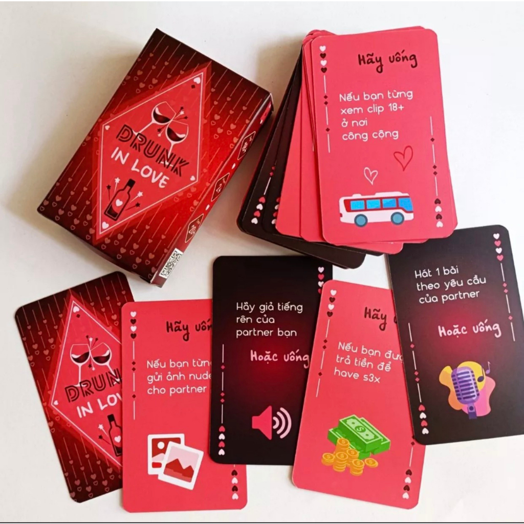 Bộ bài Truth Game Drunk In Love- Say Tình - đơn giản dành cho cặp đôi tại các bữa tiệc