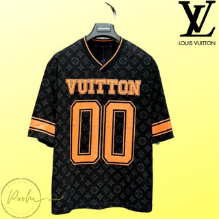 Áo thun louis vuiton sporty 00 , áo thun lv đen cam nam nữ unisex