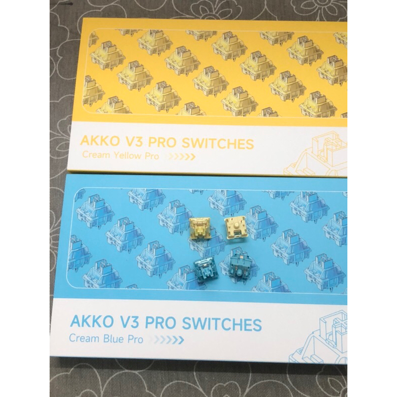 [Hộp 45 cái] Switch AKKO CS Cream Blue , Cream Yellow,  Cream Yellow pro, Cream blue pro