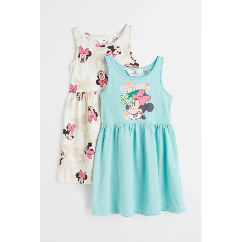 Set 2 váy sát nách bé gái HM auth UK