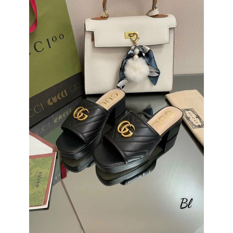 Guốc Gucci Đế Đúp Trắng Đen Be Full Size 35-39  -  By Anh Dinh Phuong