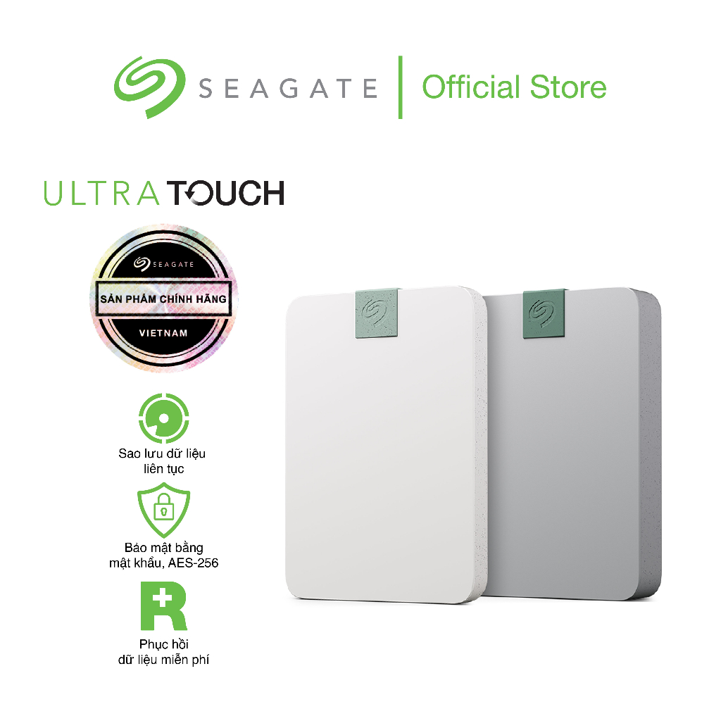 Ổ Cứng Di Động HDD Seagate Ultra Touch USB-C 2TB + Phục Hồi Dữ Liệu miễn phí