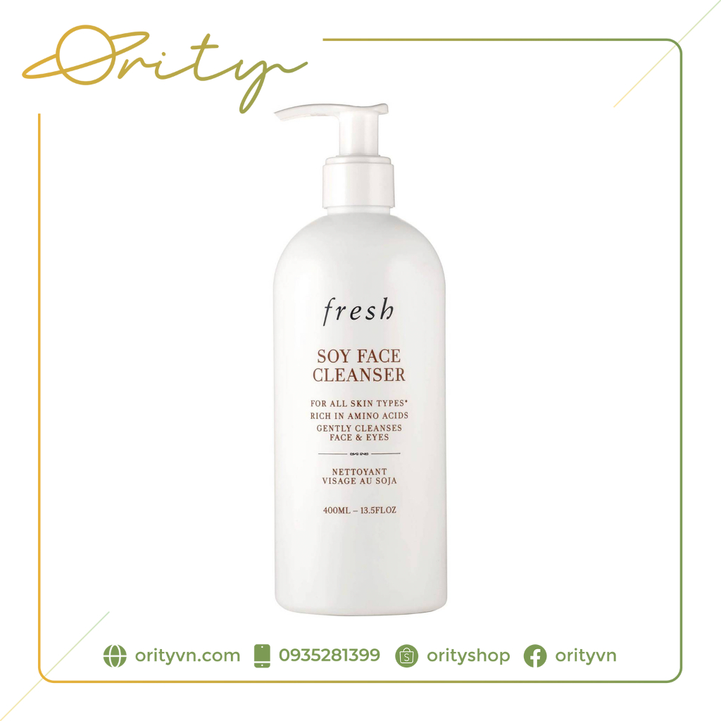 Sữa rửa mặt Fresh Soy Face Cleanser cho mọi loại da - 400ml