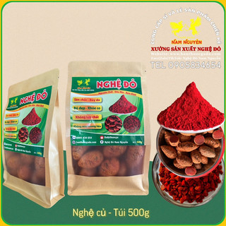 Nghệ đỏ Gà Đá (Dạng củ - Túi 500g) Nam Nguyễn