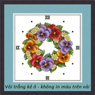 Tranh thêu chữ thập không in màu trên vải - DH106 (28 x 28 cm)