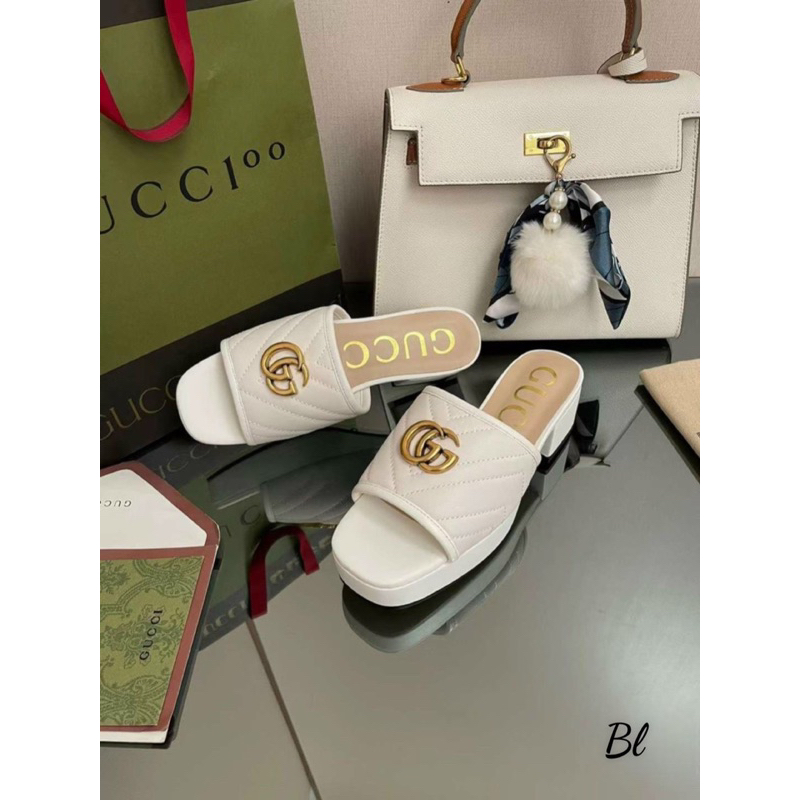 Guốc Gucci Đế Đúp Trắng Đen Be Full Size 35-39  -  By Anh Dinh Phuong