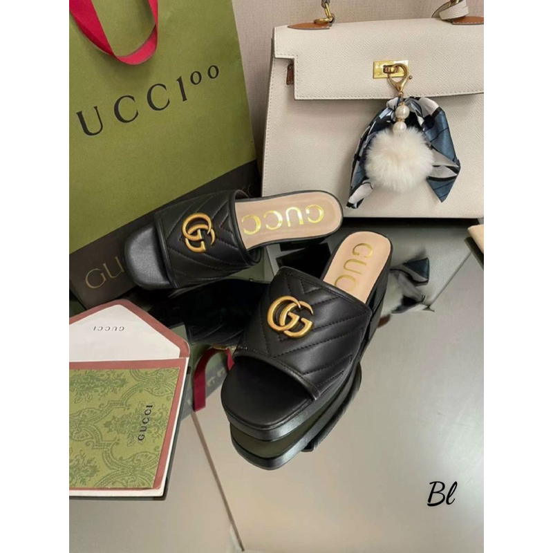 Guốc Gucci Đế Đúp Trắng Đen Be Full Size 35-39  -  By Anh Dinh Phuong