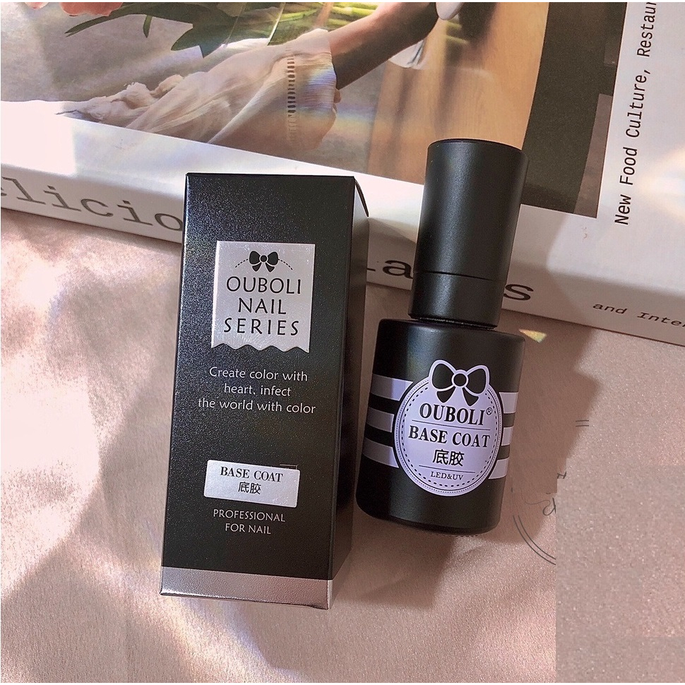 Base Top OUBOULI Chính Hãng Nail 381 - Base Liên Kết - Top Bóng - Dung Dịch Cứng Móng Hard Gel Chai 15ml
