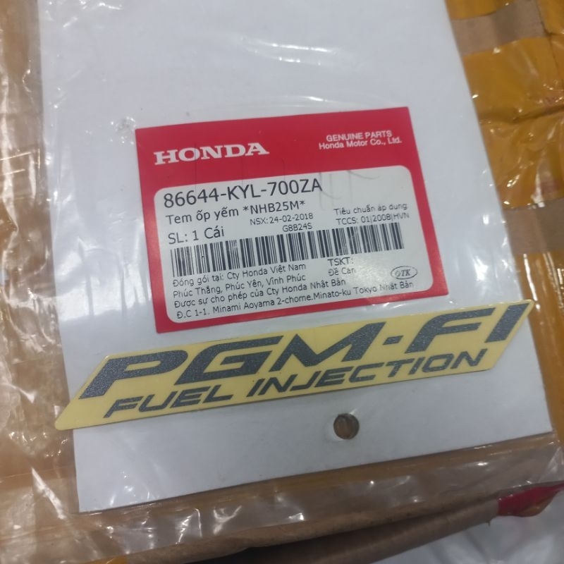 Tem PGM FI trắng . đen