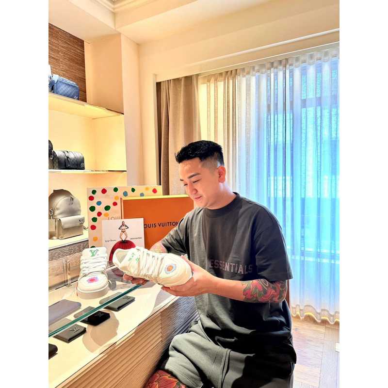 - Giày Sneaker L.V Trainer Bản Hộp Rút Cao Cấp, Giày Sneaker L.V