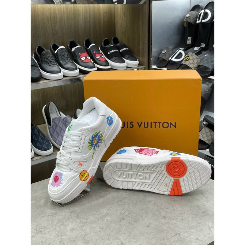 - Giày Sneaker L.V Trainer Bản Hộp Rút Cao Cấp, Giày Sneaker L.V