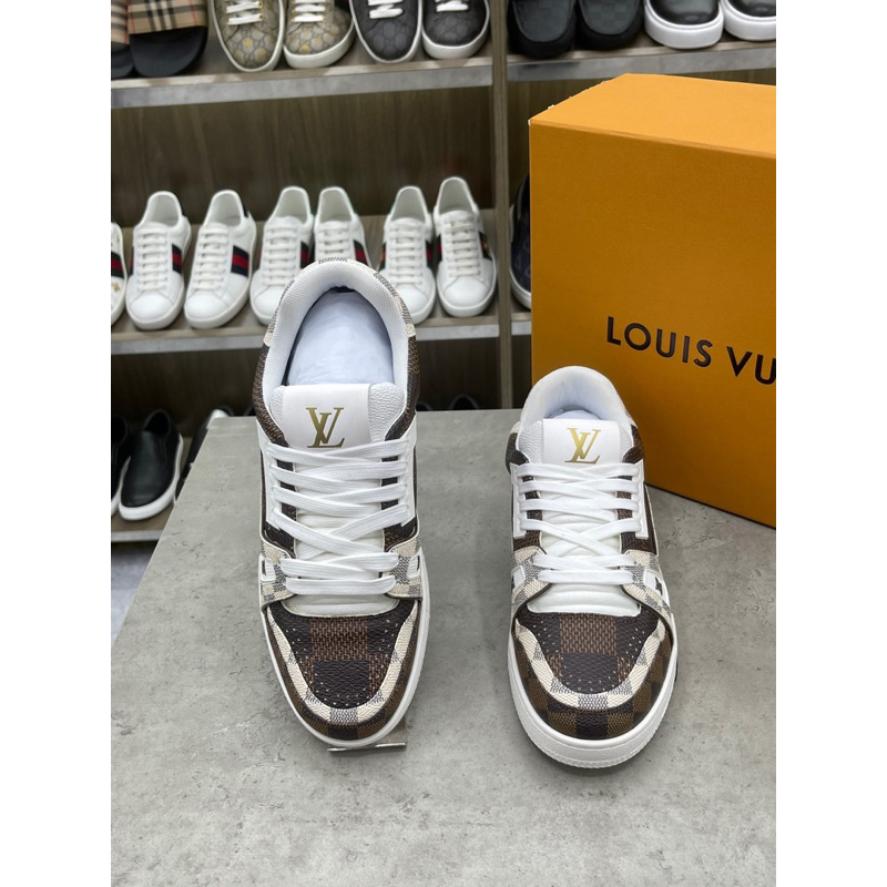 - Giày Sneaker L.V Trainer Bản Hộp Rút Cao Cấp, Giày Sneaker L.V