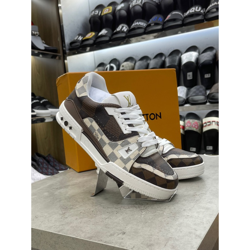 - Giày Sneaker L.V Trainer Bản Hộp Rút Cao Cấp, Giày Sneaker L.V