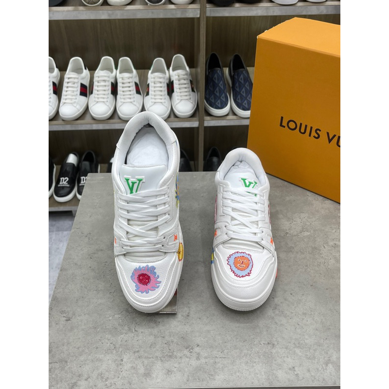 - Giày Sneaker L.V Trainer Bản Hộp Rút Cao Cấp, Giày Sneaker L.V