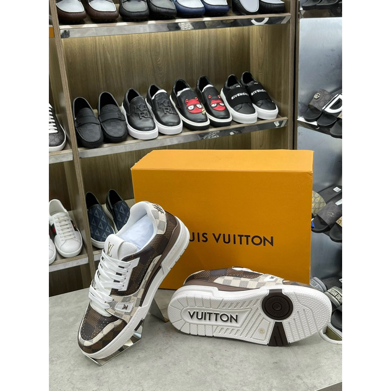 - Giày Sneaker L.V Trainer Bản Hộp Rút Cao Cấp, Giày Sneaker L.V
