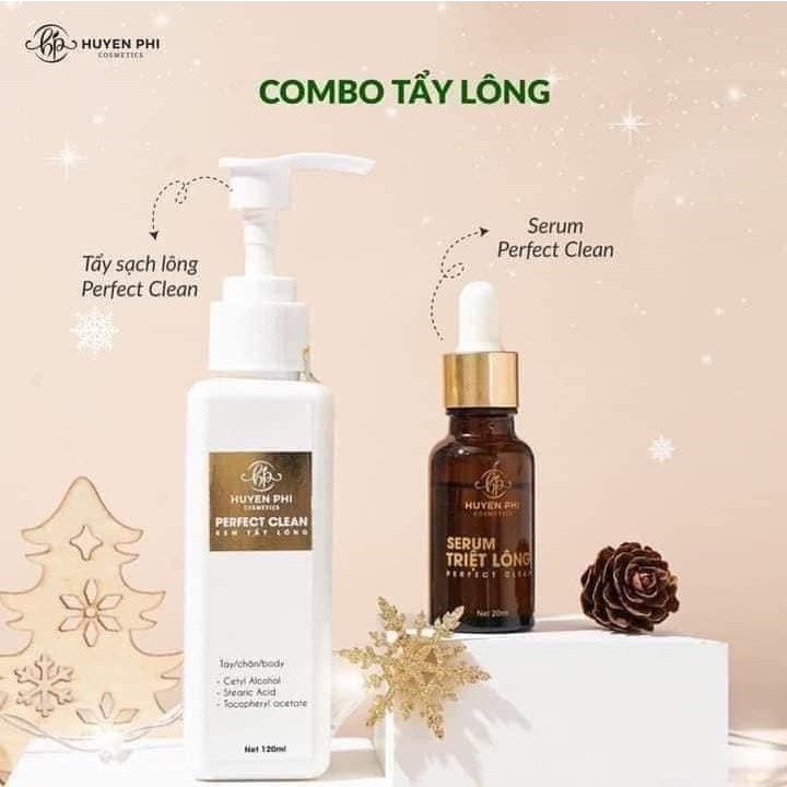 Combo Kem Tẩy Lông Huyền Phi Và Serum Triệt Lông Huyền Phi Chính Hãng Giúp Triệt Lông Hiệu Quả 120ml