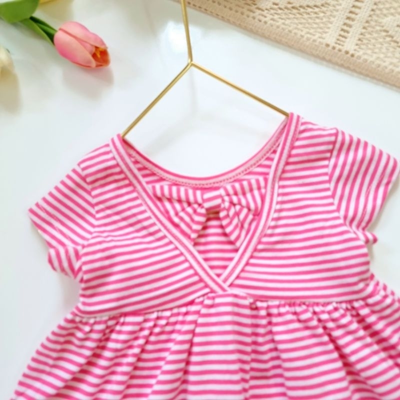 Bunnybaby - Váy cộc tay BUNNY form đẹp nơ cách điệu cho bé 8-15kg