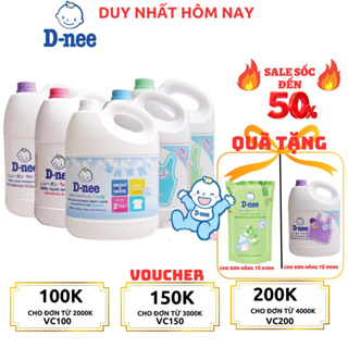 Nước giặt quần áo em bé Dnee 3000ml-Nước Giặt Xả Cho Trẻ Em an toàn