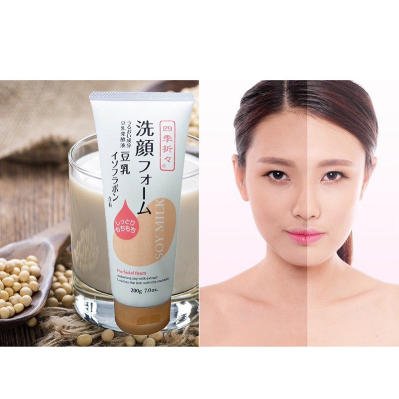 Sữa rửa mặt trắng da - Sữa rữa mặt dưỡng da Đậu Nành hàng Nhật