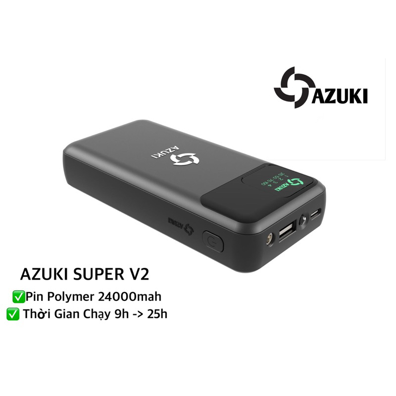 Bộ Phụ Kiện AZUKI SUPER V2 Phiên Bản 2023 Dung Lượng Pin 24000mah, Quạt 12V Siêu Đẹp Siêu Bền Bỉ [ BH 12 Tháng,Tặng Đá ]