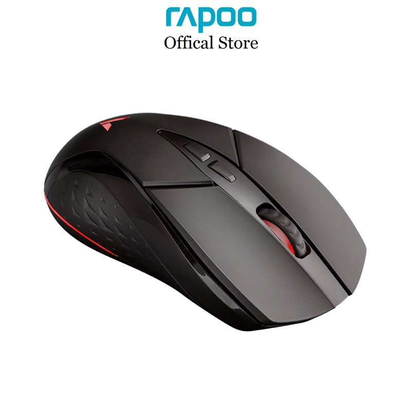 Chuột gaming không dây Rapoo V300W Dual Mode RGB (kết nối usb 2.4Hz), Dpi 16000, pin sạc, thiết kế công thái học