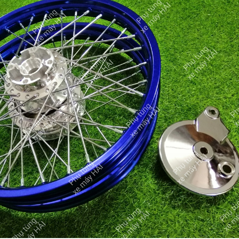 Bánh căm WAVE đùm mạ CROM căm mạ CROM niềng nhôm thái màu đen và bạc FULL má đùm sau như hình HTH1120 MSP 0164