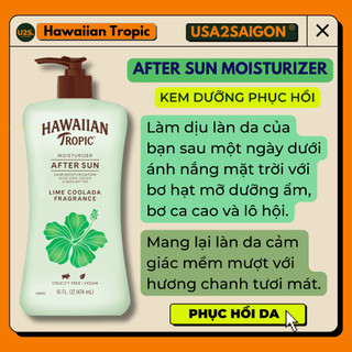 AFTER SUN Kem dưỡng dịu da phục hồi da sau khi đi nắng Hawaiian Tropic Lime Coolada After Sun Lotion