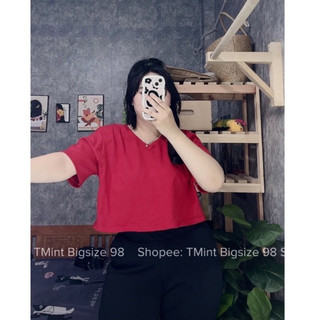 [ BIGSIZE ] Áo Thun Croptop Cổ Tim 65-90kg